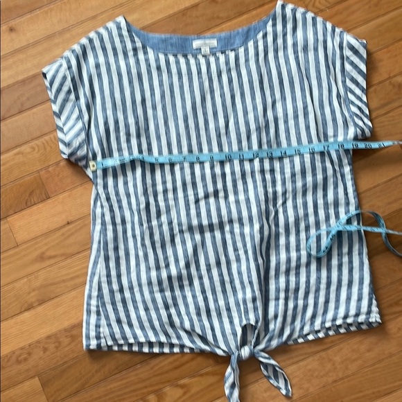 L.L. Bean lined Blue and White Striped Women's Top small - Picture 5 of 8